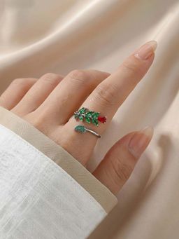 Jewels Galaxy - Silver-Plated Adjustable Ring