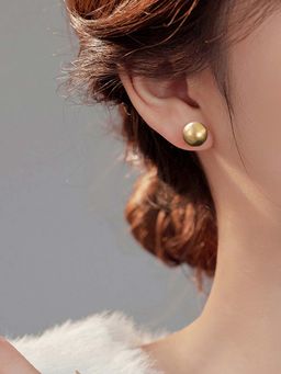 Jewels Galaxy - Anti Tarnish Round Shaped Stud Earrings