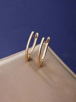Jewels Galaxy - Anti Tarnish Contemporary Hoop Earrings