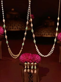 Zaveri Pearls - Multi-Color Beads Fusion Jewellery Set (Pack of 2)