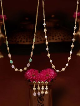 Zaveri Pearls - Multi-Color Beads Fusion Jewellery Set (Pack of 2)