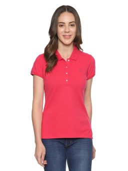 Allen Solly - Women Pink Solid/Plain Casual T-shirt