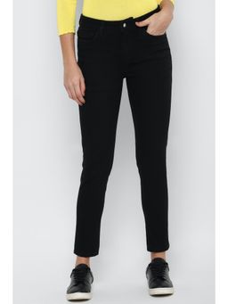 Allen Solly - Women Black Ankle Skinny Fit Dark Wash Jeans