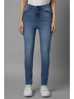 Allen Solly - Women Blue Ankle Skinny Fit Mid Wash Jeans
