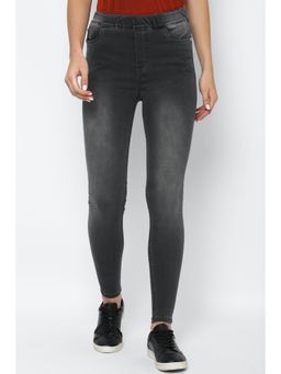 Allen Solly - Women Grey Skinny Fit Dark Wash Jeans