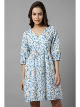 Allen Solly - Women White Print Casual Dress