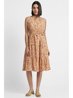 Allen Solly - Women Beige Print Casual Dress