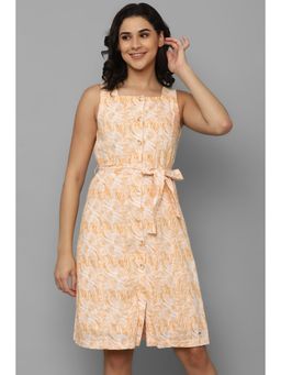 Allen Solly - Women Yellow Print Casual Dress