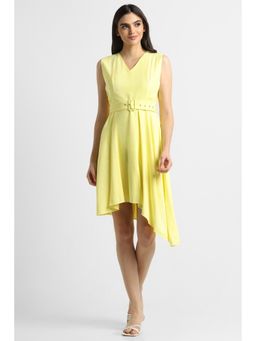 Allen Solly - Women Yellow Solid Party Dress