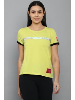 Allen Solly - Women Yellow Solid Casual T-shirt