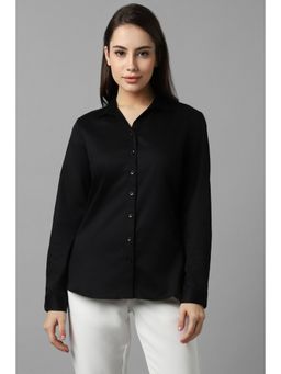 Allen Solly - Women Black Solid Long Sleeves Shirt