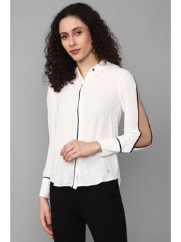 Allen Solly - Women White Solid Long Sleeves Shirt