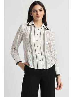 Allen Solly - Women White Print Long Sleeves Shirt