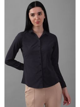 Allen Solly - Women Purple Solid Long Sleeves Shirt
