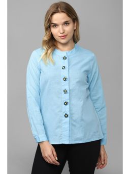 Allen Solly - Women Blue Solid Casual Top