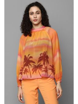 Allen Solly - Women Orange Print Casual Top