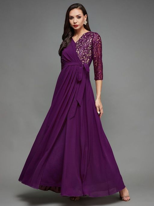 chinese dress ladies Laynie Lace Maxi Dress in Dark Malbec