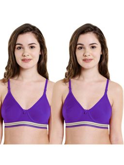 Bodycare - Pack of 2 Seamless Cup Bra In Dark Purple Colour