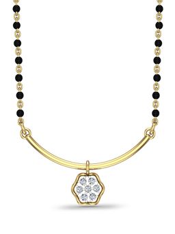 DISHIS - 18k BIS Hallmark Yellow Gold and Diamond Tanmaniya Pendant