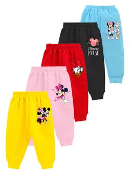 Kuchipoo - Regular Fit Baby Girls Joggers (Pack of 5)
