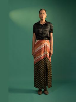 Doree By Rinkie - Brocade Indo Western Skirt with Shirt