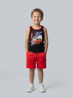 Jack & Jones Junior - Boys Black Cotton Graphic T-Shirt