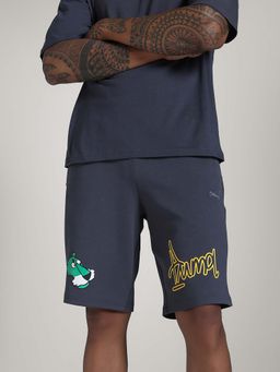 Puma - SUPER Men Grey Graphic Knit Shorts