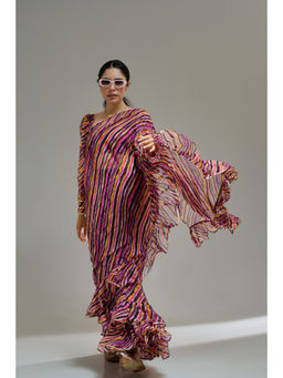 Tikhi Imli - Ready To Wear Multi Color Leheriya Saree with Unstitched Blouse