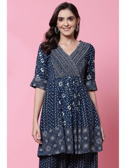 Biba - Indigo Straight Kurti