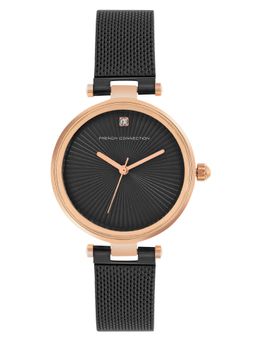 French Connection - Haven Black Round Analog Watch For Women - Fcn00070C