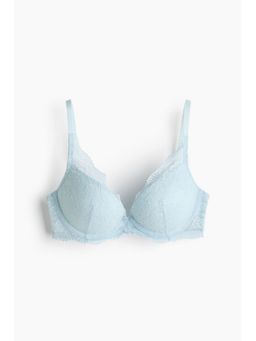 H&M - Women Turquoise Lace Super Push-Up Bra