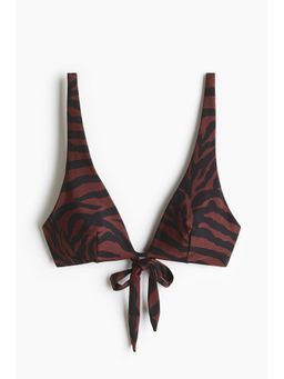 H&M - Women Brown Padded Triangle Bikini Top