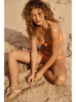 H&M - Women Orange Padded Bandeau Bikini Top