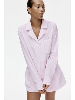 H&M - Women Pink Cotton Shirt With Shorts