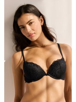 H&M - Women Black Lace Super Push-Up Bra