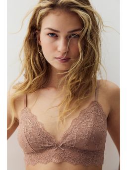 H&M - Women Brown Padded Soft Lace Bra