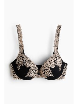 H&M - Women Black Lace Super Push-Up Bra