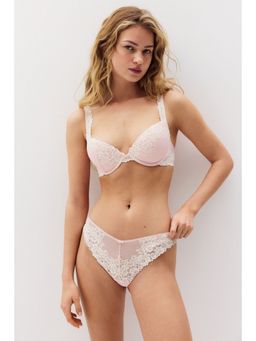 H&M - Women Pink Lace Super Push-Up Bra