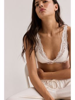 H&M - Women White Padded Soft Lace Bra