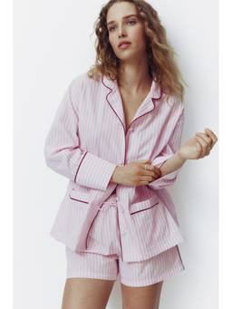 H&M - Women Pink Cotton Pyjama Shorts