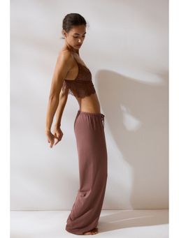 H&M - Women Pink Viscose-Blend Pyjama Bottoms