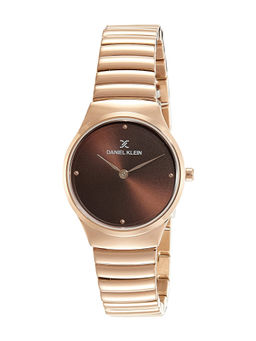 Daniel Klein - Brown Premium Round Dial Analog Watch For Women - DK11681 - 5
