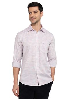 ColorPlus - Cotton Blend Full Sleeves Collar Neck Solid Plain Shirt