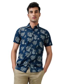 ColorPlus - Pure Cotton Half Sleeves Collar Neck Printed Shirt
