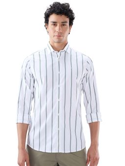 ColorPlus - Pure Cotton Full Sleeves Collar Neck Stripes Shirt