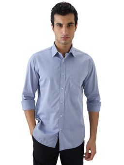 ColorPlus - Pure Cotton Full Sleeves Collar Neck Textured Shirt