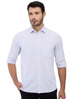 ColorPlus - Pure Cotton Full Sleeves Collar Neck Stripes Shirt