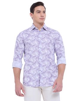 ColorPlus - Pure Cotton Full Sleeves Collar Neck Floral Shirt