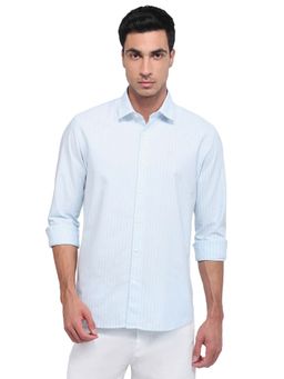 ColorPlus - Pure Cotton Full Sleeves Collar Neck Stripes Shirt
