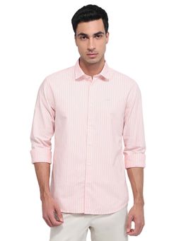 ColorPlus - Pure Cotton Full Sleeves Collar Neck Stripes Shirt